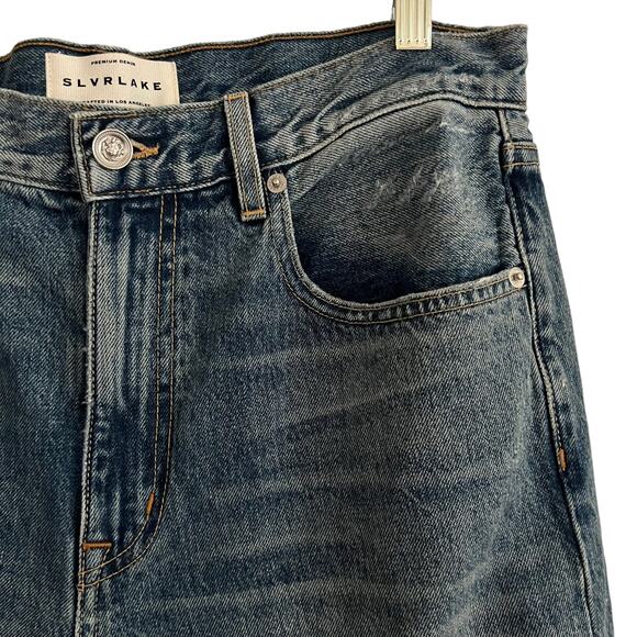 SLVRLAKE Distressed Roxy Jeans in After The Storm Wash Size 31 - Picture 7 of 16